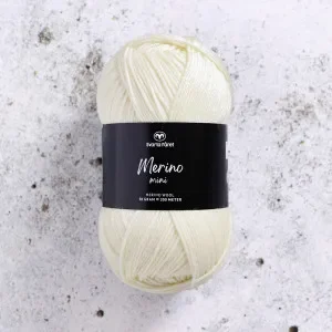 Svarta Fåret Merino Mini Garn 105 Vanilj Chiffong Säker betalning