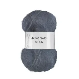 Viking Garn Kid-Silk 323 Mörk Gråblå Lågt pris