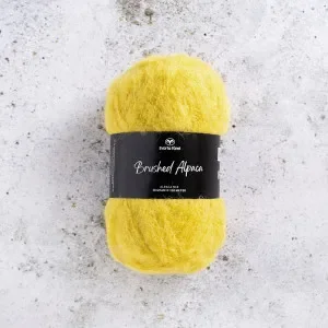 Svarta Fåret Brushed Alpaca Garn 19 Solgul Expressleverans