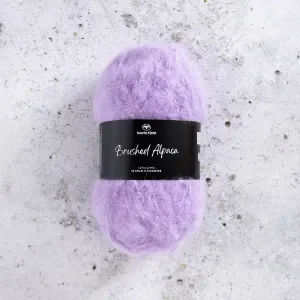 Snabb leverans Svarta Fåret Brushed Alpaca Garn 21 Lupin