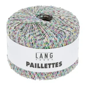 Erbjudandepris Lang Yarns Paillettes Garn 101 Vit