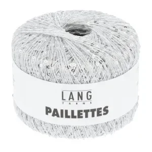 Lang Yarns Paillettes Garn 01 Vit/Silver Fynd