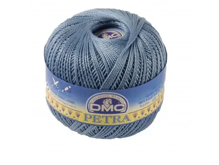Nedsatt pris DMC Petra nr. 5 Virkgarn Unicolor 5799 Ljus Denim Blå