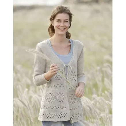 risnedsättning Late Spring by DROPS Design – Jacka Stick-mönster strl. S – XXXL