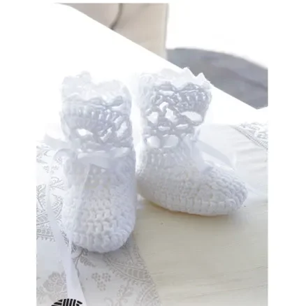 So Charming Socks by DROPS Design – Baby Tofflor Virkmönster str. 15/17 – 22/23 Billigare