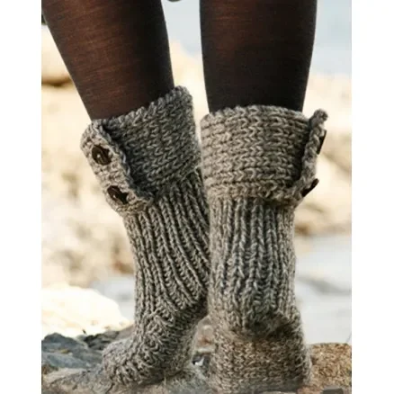 Moon Socks by DROPS Design – Tofflor Stick-mönster strl. 35/37 – 40/42 Utförsäljning