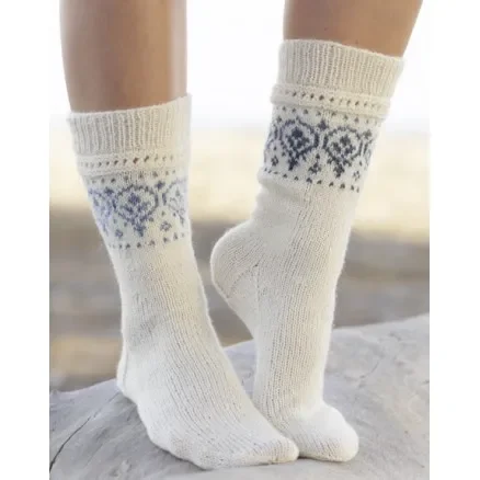Rabatter Nordic Summer Socks by DROPS Design – Sockor Stick-mönster str. 35/37 – 41/43