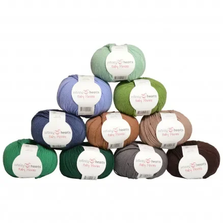 Kampanj Infinity Hearts Baby Merino Garnpaket 04 Skogens färger – 10 st