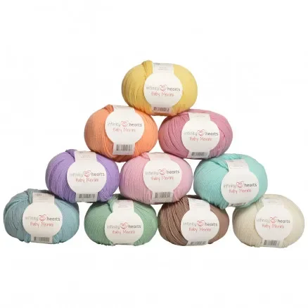 Nedsatt pris Infinity Hearts Baby Merino Garnpaket 08 Vår – 10 st