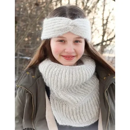 Endast denna vecka Winter Companions by Drops Design – Stickmönster för pannband och halsband storlek 2-12 år