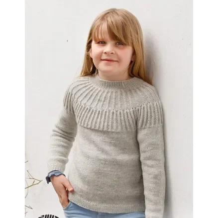 Sista chansen Hermine by DROPS Design – Tröja Stickmönster str. 2-12 år