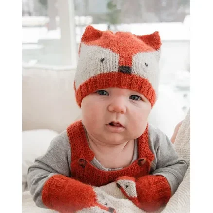 Populär Baby Fox by DROPS Design – Baby Mössa och vantar Stickmönster Str. Prematur – 3/4 år