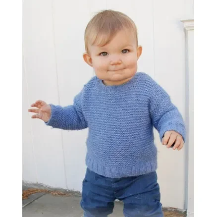 Baby Blue Note by DROPS Design – Tröja Stickmönster str. 6/9 mån – 7/8 år Lågt pris