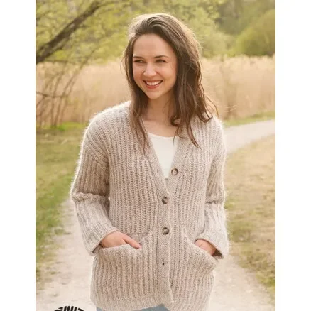 Autumn Medley Cardigan by DROPS Design – Cardigan Stickmönster str. S – XXXL Fynd