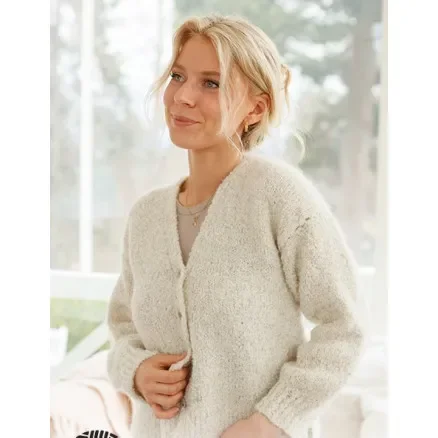 Bästa pris Snuggly Hug by DROPS Design – Cardigan Stickmönster str. XS – XXL