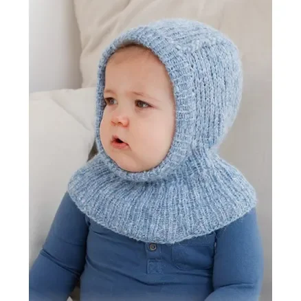 Fynd Chilly Day Balaclava by DROPS Design – Baby Balaclava Stickmönster str. 0/1 mån – 3/4 år