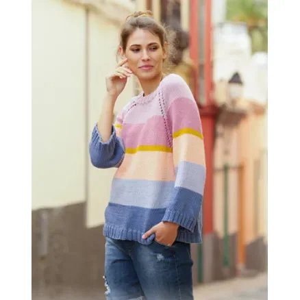 Begränsat antal Sonora Sunrise Sweater by DROPS Design – Blus Stickmönster str. S – XXXL