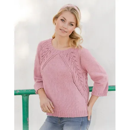 Extra rabatt Sweet Heather by DROPS Design – Blus Stickmönster str. S – XXXL