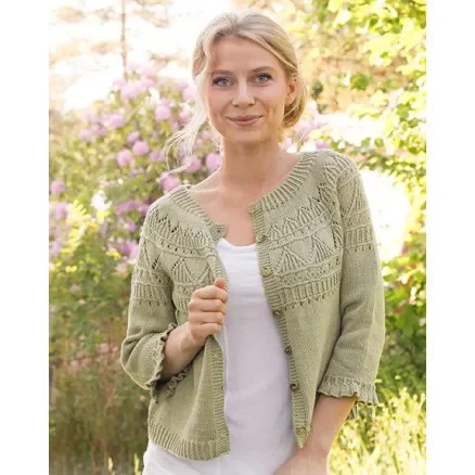 Nedsatt pris Treasure Hunt Cardigan by DROPS Design – Cardigan Stickmönster str. S – XXXL