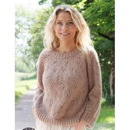 Sommarfin Sweater by DROPS Design – Tröja Stickmönster str. S – XXXL Extra rabatt