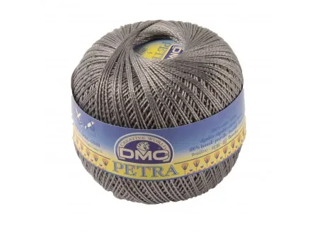 Lägg i varukorgen DMC Petra nr. 5 Virkgarn Unicolor 5414 Mellangrå