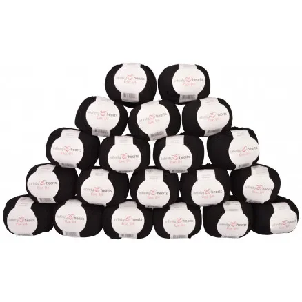 Endast denna vecka Infinity Hearts Rose 8/4 Garnpaket Unicolor 01 Svart – 20 st