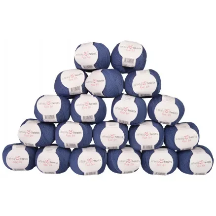 Infinity Hearts Rose 8/4 Garnpaket Unicolor 114 Marinblå – 20 st Trygg betalning