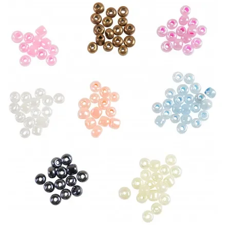 Infinity Hearts Rocai-pärlor/strängpärlor 6/0 Ass. färger – 100g risnedsättning