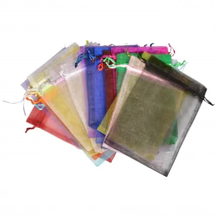 Premium Infinity Hearts Organza Påsar 22 Ass. Färger 15x10cm – 22 st.