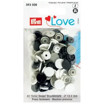 Begränsat erbjudande Prym Color Snaps Tryckknappar Plast Runda 12,4mm Ass. Neutral – 30 st.
