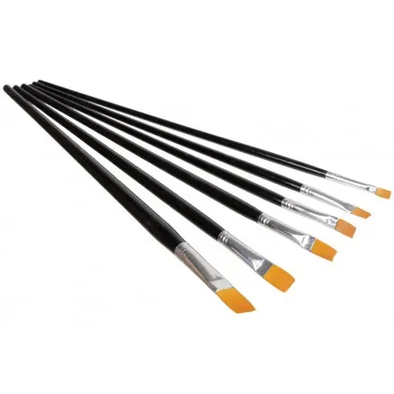 Artino Målarpenslar/Artist Brush Set Flat Synthetic Ass. sizes – 6 st. Endast idag