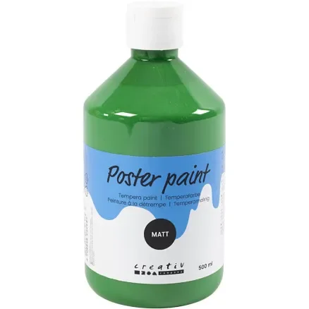 Billigare Temperafärg Matt, mörkgrön, 500 ml/ 1 flaska