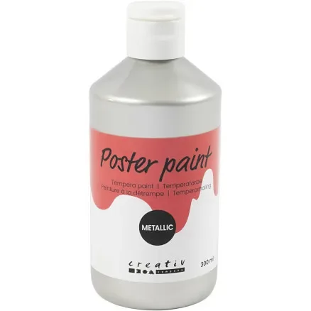 Temperafärg Metallic, silver, 300 ml/ 1 förp. risnedsättning