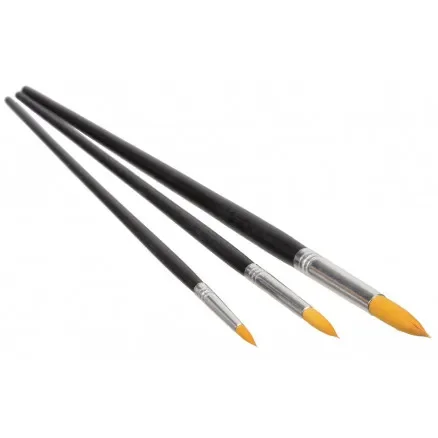 Expressleverans Artino Målarpenslar/Artist Brush Set Round Synthetic Ass. sizes – 3 st.