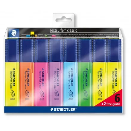 Snabb frakt Staedtler Textsurfer Classic överstrykningspenna Limited Edition Ass. färger 1-5mm – 8 st.