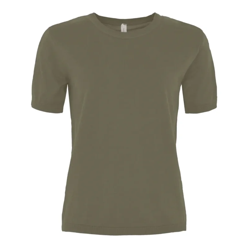 Endast denna vecka Skovhuus Kvinna Stickad T-shirt Thyme Green L