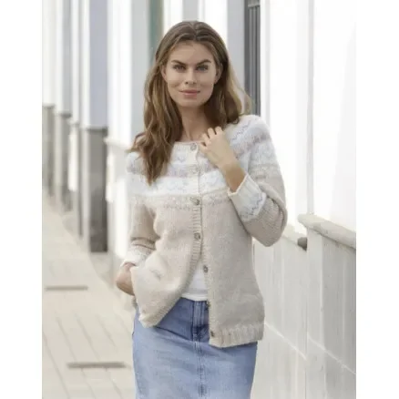 Populärt val Nougat Cardigan by Drops Design – Jacka Stickmönster storlek S – XXXL
