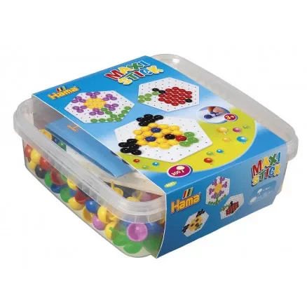 Lägg i varukorgen Hama Maxi Sticks Presentask 9641 med 300 Maxi Sticks & sexkantiga hålplattor