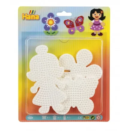 Hama Midi Pärlplattor 4583 Butterfly, Flower & Doll – 3 st. Premium