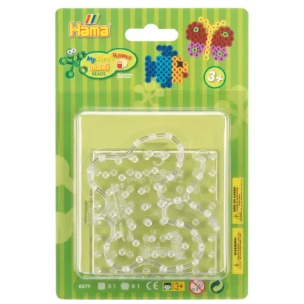 Hama Maxi pärlplattsset 8279 Square & Butterfly Transparent 18x12 – 2 st. I lager