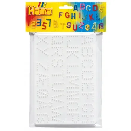 Hama Midi Pärlplatta 4455 Siffror & bokstäver Vit – 2 st. I lager