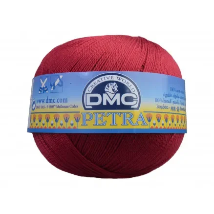 DMC Petra nr. 3 Virkgarn Unicolor 5815 Vinröd Säker betalning