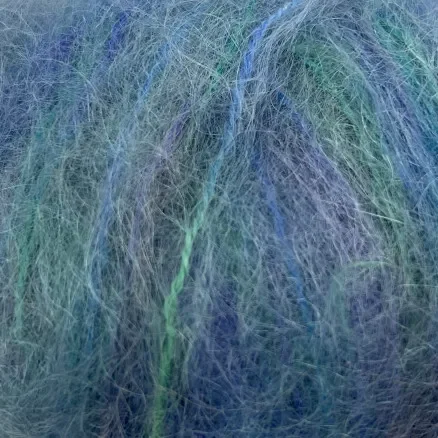 Endast idag Permin Bella Mohair Garn 54 Lila/Grön/Blå