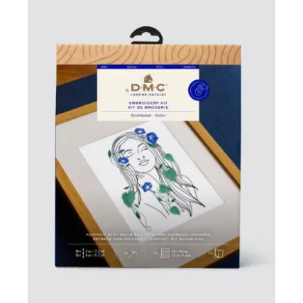 Designer Collection Broderi-Kit Porträtt Blå I lager