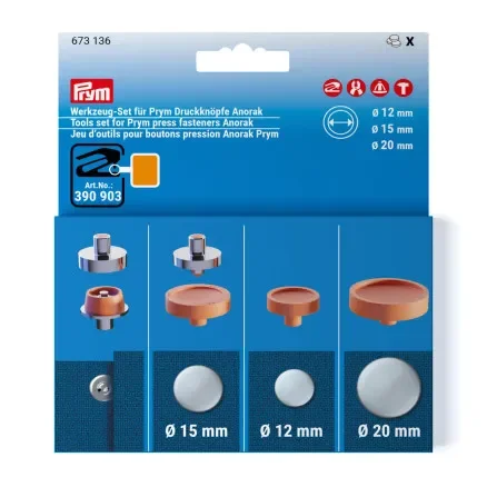 Extra rabatt Prym Tryckknapp Anorak 12, 15 och 20 mm