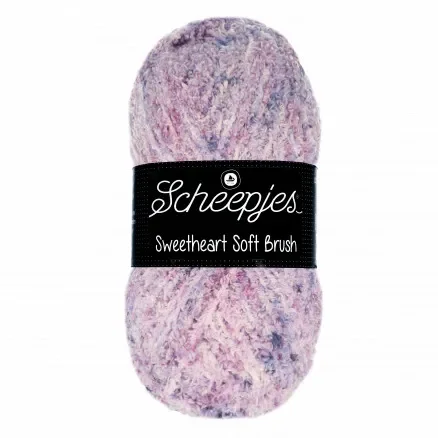 Endast denna vecka Scheepjes Sweetheart Soft Brush Garn Print 533 Lila