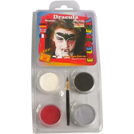 Eulenspiegel Ansiktsfärg – smink set, dracula, Ass. färger, 1 set Expressleverans