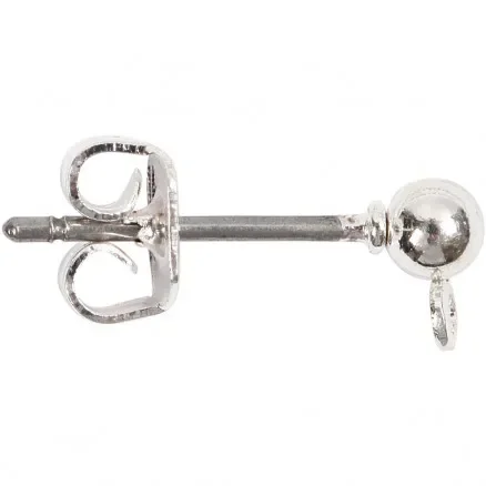 Ãronstickare, L: 13 mm, försilvrad, 100 st./ 1 förp. Reapris