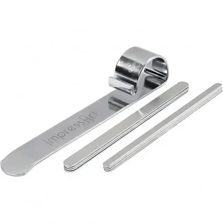 Beställ nu Böjverktyg och metallband till armband, L: 15 cm, B: 6-106 mm, aluminium, 1 set