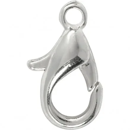 Erbjudande Karbinhake, L: 10 mm, försilvrad, 100 st./ 1 förp.